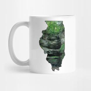 Illinois State Outline (Starved Rock State Park) Mug